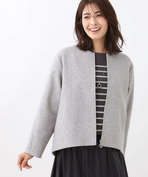 Reflect / リフレクト その他アウター | 【ゆったりシルエット】ジャージメルトンコクーンジャケット | 詳細4