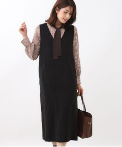 Reflect / リフレクト ロング・マキシ丈ワンピース | 【すっきりシルエット】スエードライクジャンパースカ―ト