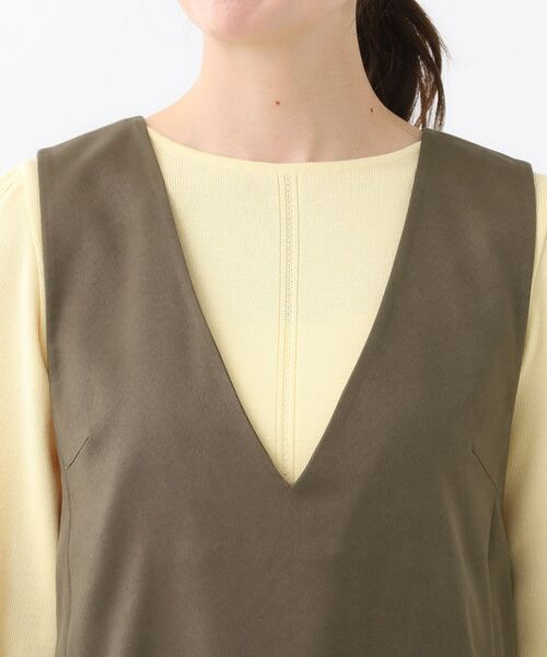 Reflect / リフレクト ロング・マキシ丈ワンピース | 【すっきりシルエット】スエードライクジャンパースカ―ト | 詳細13