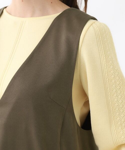 Reflect / リフレクト ロング・マキシ丈ワンピース | 【すっきりシルエット】スエードライクジャンパースカ―ト | 詳細15