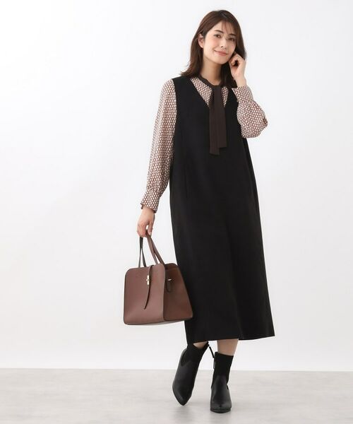 Reflect / リフレクト ロング・マキシ丈ワンピース | 【すっきりシルエット】スエードライクジャンパースカ―ト | 詳細2