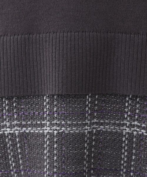 Reflect / リフレクト ロング・マキシ丈ワンピース | 【コートインでもすっきり◎】チェック柄ニットドッキングワンピース | 詳細6