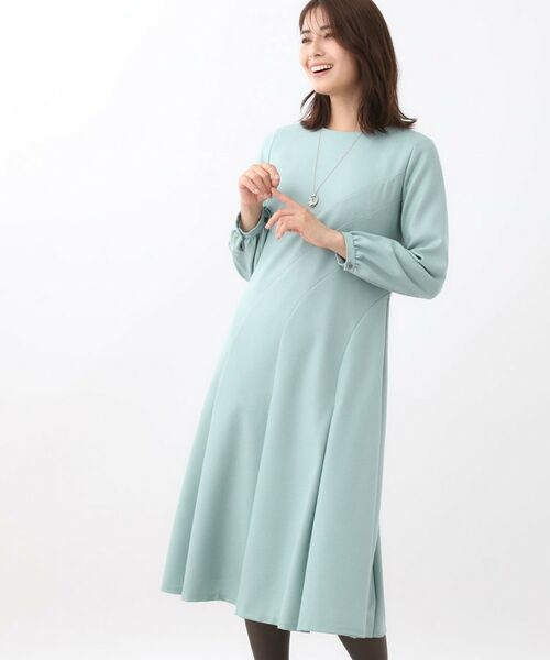 Reflect / リフレクト ロング・マキシ丈ワンピース | フィット&フレアワンピース(ブルーグリーン(097))