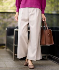 Reflect / リフレクト ショート・ハーフ・半端丈パンツ | 【腰周りすっきり◎】ワイドクロップドパンツ