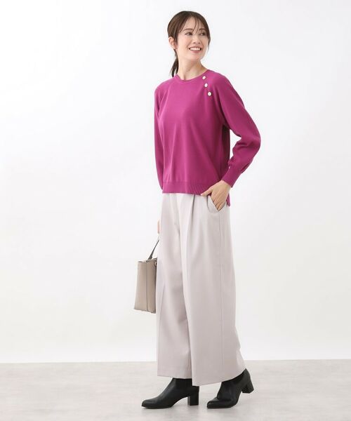 Reflect / リフレクト ショート・ハーフ・半端丈パンツ | 【腰周りすっきり◎】ワイドクロップドパンツ | 詳細14