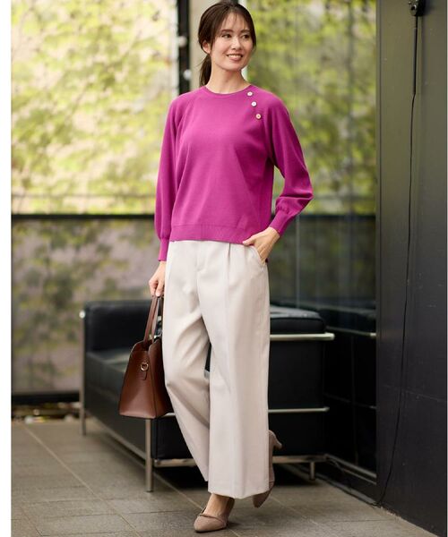 Reflect / リフレクト ショート・ハーフ・半端丈パンツ | 【腰周りすっきり◎】ワイドクロップドパンツ | 詳細2