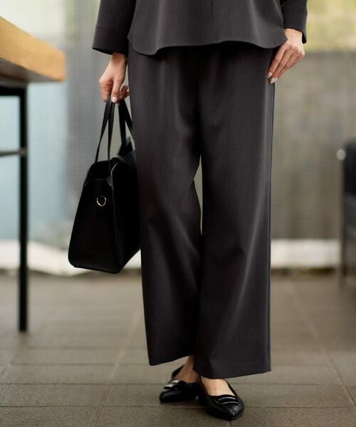 Reflect / リフレクト パンツ | 【ウエスト総ゴム/セットアップ可】フルレングスストレートパンツ | 詳細24