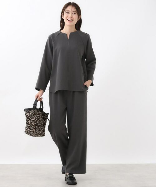 Reflect / リフレクト パンツ | 【ウエスト総ゴム/セットアップ可】フルレングスストレートパンツ | 詳細5