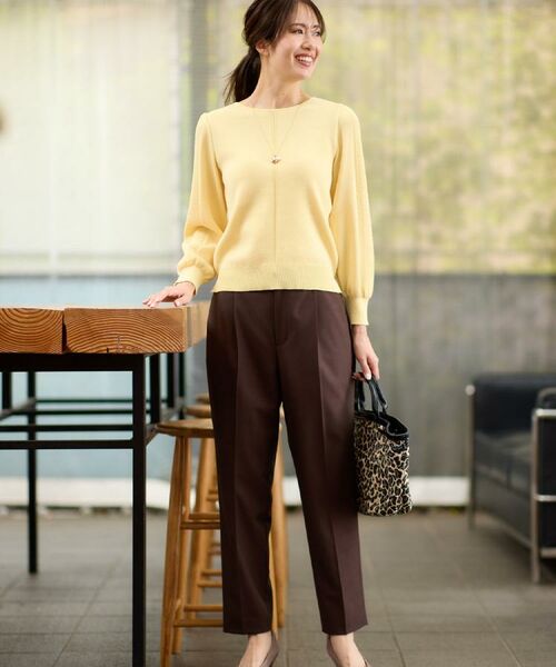 Reflect / リフレクト パンツ | 【腰周りすっきり◎】センタープレス入りテーパードパンツ | 詳細6