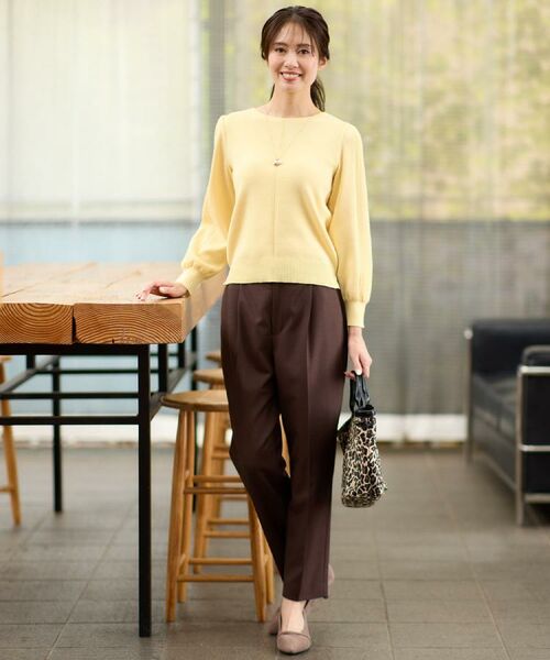 Reflect / リフレクト パンツ | 【腰周りすっきり◎】センタープレス入りテーパードパンツ | 詳細7