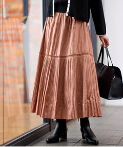 Reflect / リフレクト ロング・マキシ丈スカート | 【腰周りすっきり◎】プリーツギャザースカート