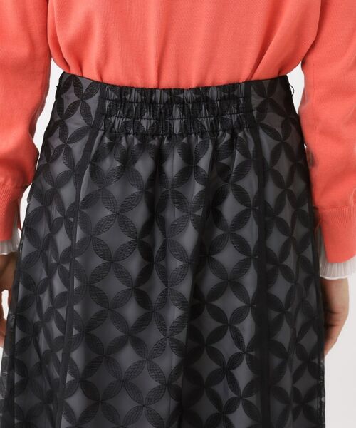 Reflect / リフレクト ロング・マキシ丈スカート | 【ウエストリボン付き】フラワー柄シアーフレアスカート | 詳細20