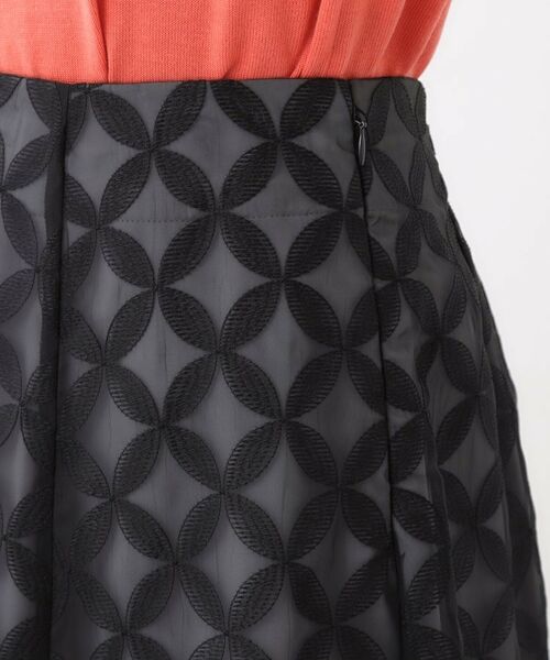 Reflect / リフレクト ロング・マキシ丈スカート | 【ウエストリボン付き】フラワー柄シアーフレアスカート | 詳細21