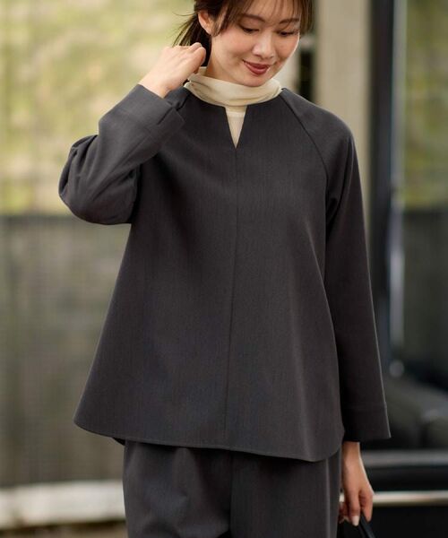 Reflect / リフレクト シャツ・ブラウス | 【秋映え/レイヤードスタイル◎/セットアップ可】ラグランスリーブプルオーバー | 詳細1