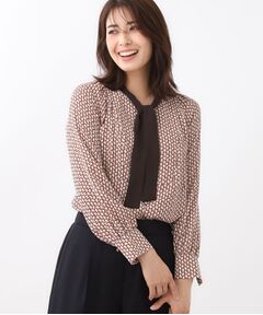 Reflect / リフレクト シャツ・ブラウス | 【レイヤードに◎】ボウタイプリントブラウス