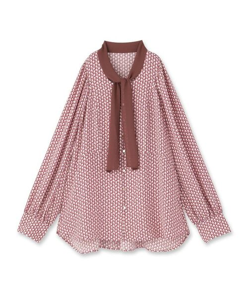 Reflect / リフレクト シャツ・ブラウス | 【レイヤードに◎】ボウタイプリントブラウス | 詳細13