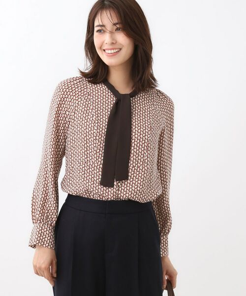 Reflect / リフレクト シャツ・ブラウス | 【レイヤードに◎】ボウタイプリントブラウス | 詳細5