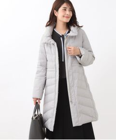 【定番人気／ウエスト調整可】フーデッドロングダウンコート
