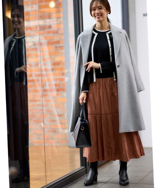 Reflect / リフレクト その他アウター | 【選べる6色】テーラードカラーロングウール混コート | 詳細3