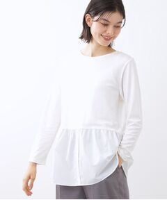 Reflect / リフレクト カットソー | 【重ね着でも一枚着でも◎】ドッキングジャージトップス