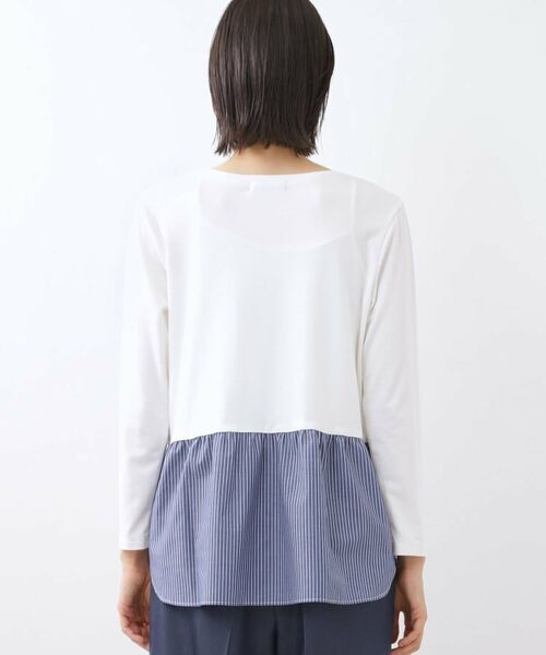 Reflect / リフレクト カットソー | 【重ね着でも一枚着でも◎】ドッキングジャージトップス | 詳細12