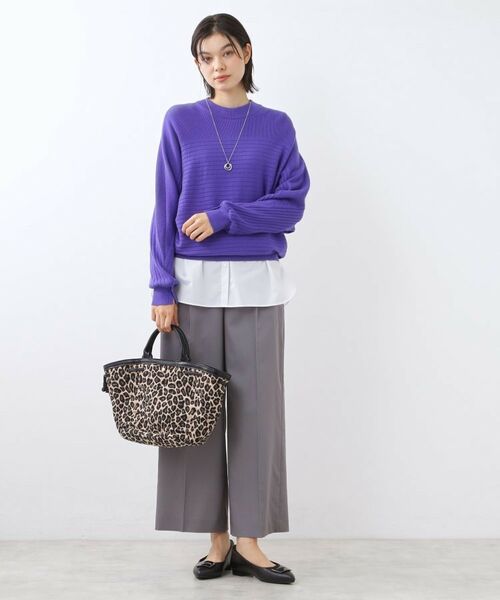 Reflect / リフレクト カットソー | 【重ね着でも一枚着でも◎】ドッキングジャージトップス | 詳細2