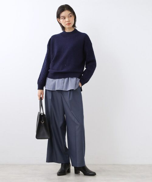 Reflect / リフレクト カットソー | 【重ね着でも一枚着でも◎】ドッキングジャージトップス | 詳細6