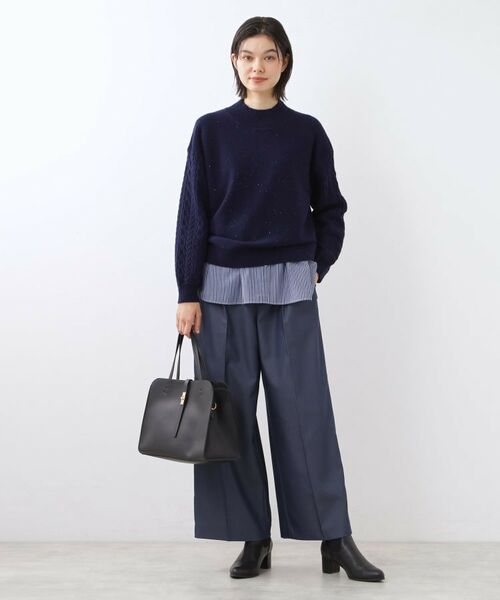 Reflect / リフレクト カットソー | 【重ね着でも一枚着でも◎】ドッキングジャージトップス | 詳細7