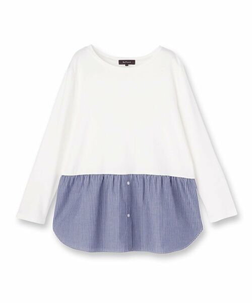 Reflect / リフレクト カットソー | 【重ね着でも一枚着でも◎】ドッキングジャージトップス | 詳細9