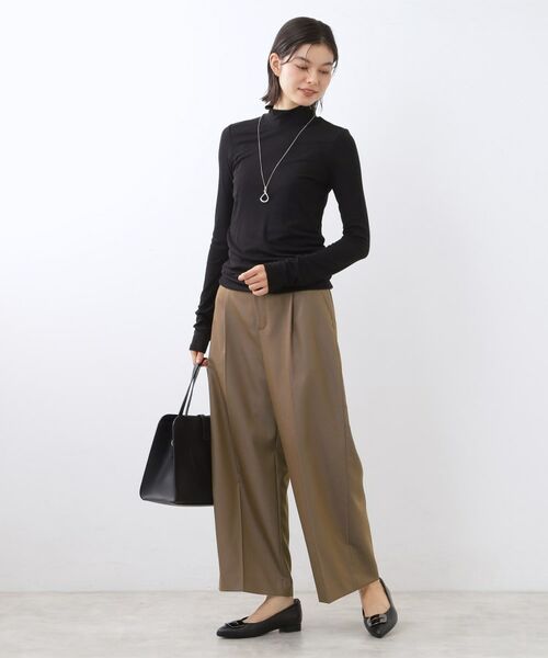 Reflect / リフレクト パンツ | 【キレイめもカジュアルスタイルも◎】ストレートワイドシルエットパンツ | 詳細1