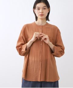 Reflect / リフレクト シャツ・ブラウス | 【重ね着でも一枚着でも◎】バンドカラーオーバーサイズシャツブラウス