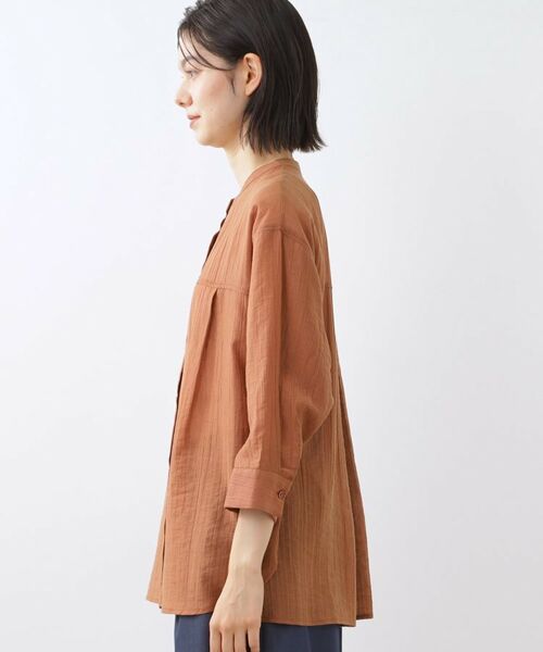 Reflect / リフレクト シャツ・ブラウス | 【重ね着でも一枚着でも◎】バンドカラーオーバーサイズシャツブラウス | 詳細15