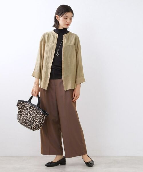 Reflect / リフレクト シャツ・ブラウス | 【重ね着でも一枚着でも◎】バンドカラーオーバーサイズシャツブラウス | 詳細6