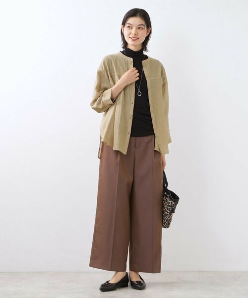 Reflect / リフレクト シャツ・ブラウス | 【重ね着でも一枚着でも◎】バンドカラーオーバーサイズシャツブラウス | 詳細7