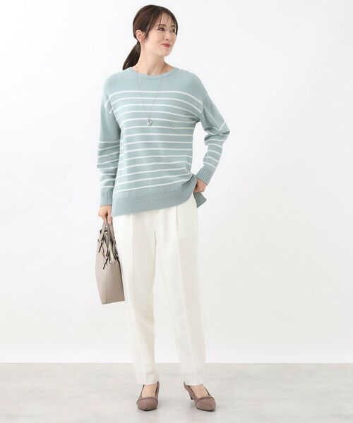 Reflect / リフレクト ニット・セーター | 【ゆったり着られる◎】ボートネックボーダーニット | 詳細24