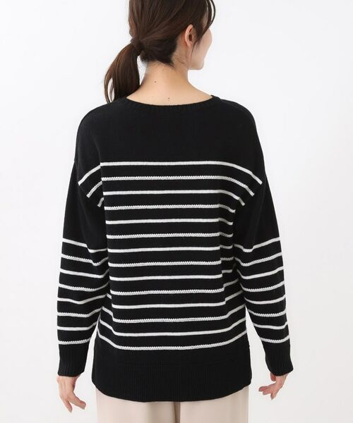 Reflect / リフレクト ニット・セーター | 【ゆったり着られる◎】ボートネックボーダーニット | 詳細29