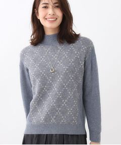 Reflect / リフレクト ニット・セーター | アーガイル柄ハイネックニット