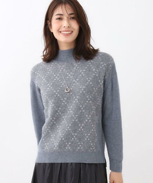 Reflect / リフレクト ニット・セーター | アーガイル柄ハイネックニット | 詳細12