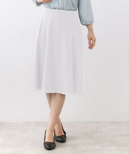 Reflect / リフレクト スカート | 【フォーマル/入卒/セットアップ可】フリュイドフレアスカート(ライトグレー(011))