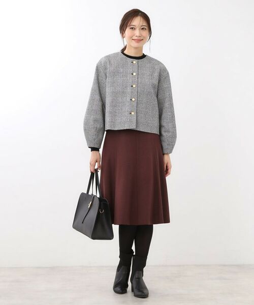 Reflect / リフレクト ノーカラージャケット | 【着映え◎／アームホールゆったり】グレンチェックジャコット | 詳細11