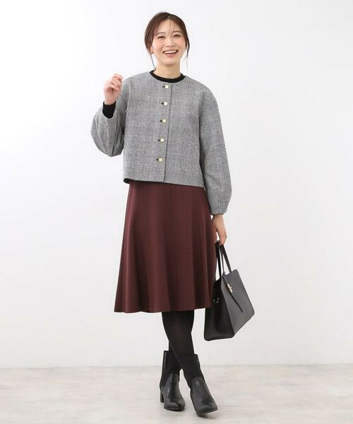 Reflect / リフレクト ノーカラージャケット | 【着映え◎／アームホールゆったり】グレンチェックジャコット | 詳細12