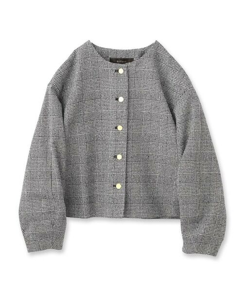 Reflect / リフレクト ノーカラージャケット | 【着映え◎／アームホールゆったり】グレンチェックジャコット | 詳細14