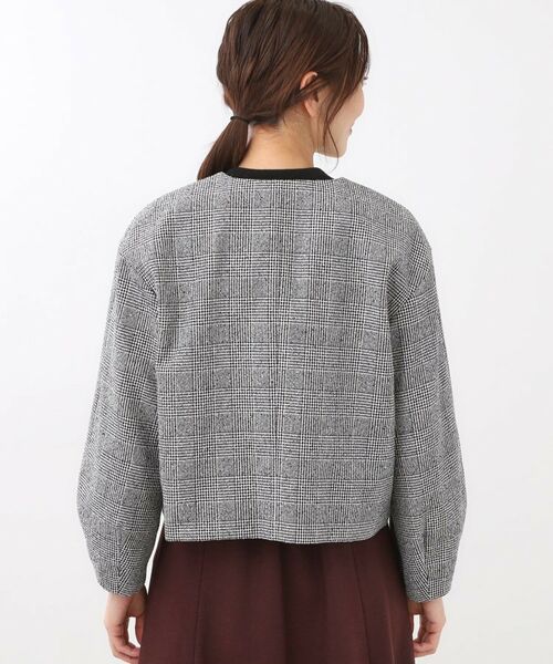 Reflect / リフレクト ノーカラージャケット | 【着映え◎／アームホールゆったり】グレンチェックジャコット | 詳細17