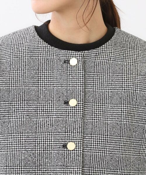 Reflect / リフレクト ノーカラージャケット | 【着映え◎／アームホールゆったり】グレンチェックジャコット | 詳細18