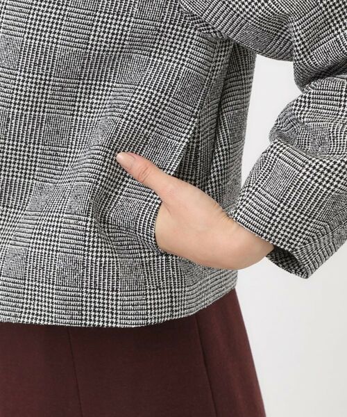 Reflect / リフレクト ノーカラージャケット | 【着映え◎／アームホールゆったり】グレンチェックジャコット | 詳細22