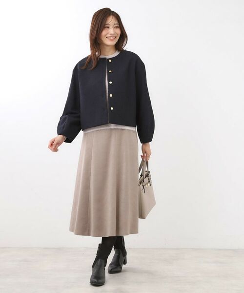 Reflect / リフレクト ノーカラージャケット | 【着映え◎／アームホールゆったり】グレンチェックジャコット | 詳細4