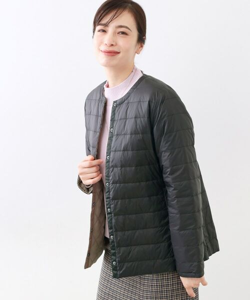 Reflect / リフレクト ダウンジャケット・ベスト | 【リバーシブルで着られる◎】ダイヤ柄キルトジャケット | 詳細1