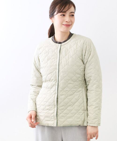 Reflect / リフレクト ダウンジャケット・ベスト | 【リバーシブルで着られる◎】ダイヤ柄キルトジャケット | 詳細10