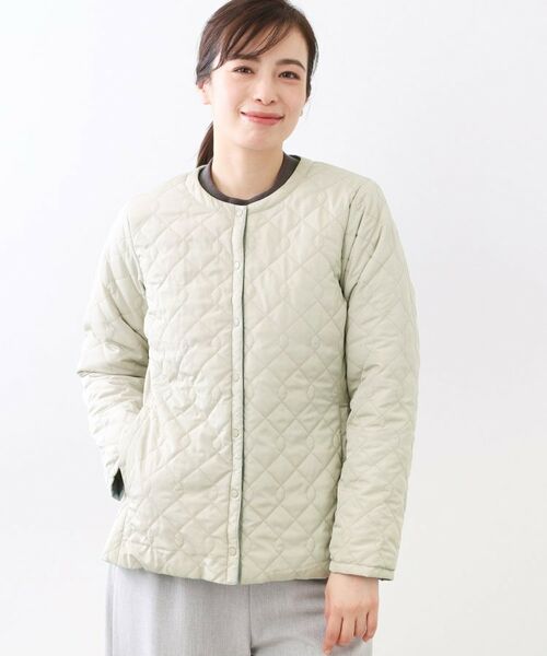 Reflect / リフレクト ダウンジャケット・ベスト | 【リバーシブルで着られる◎】ダイヤ柄キルトジャケット | 詳細11