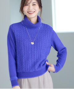 Reflect / リフレクト ニット・セーター | 【ほんのりラメ感◎】ふわふわフェザーヤーンハイネックニット